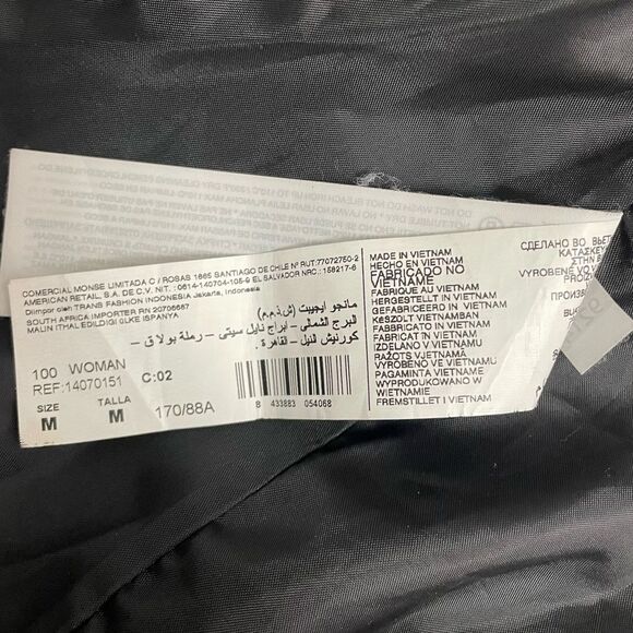 Mango MNG Double Breasted Tailored Velvet Collar Blazer Jacket Black Size Small - Picture 13 of 14